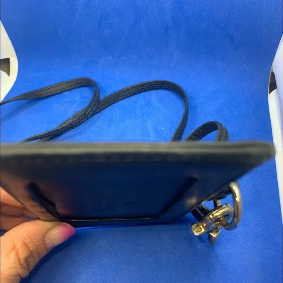 Vivienne Westwood IDholderPouch black leather silver signature ORB